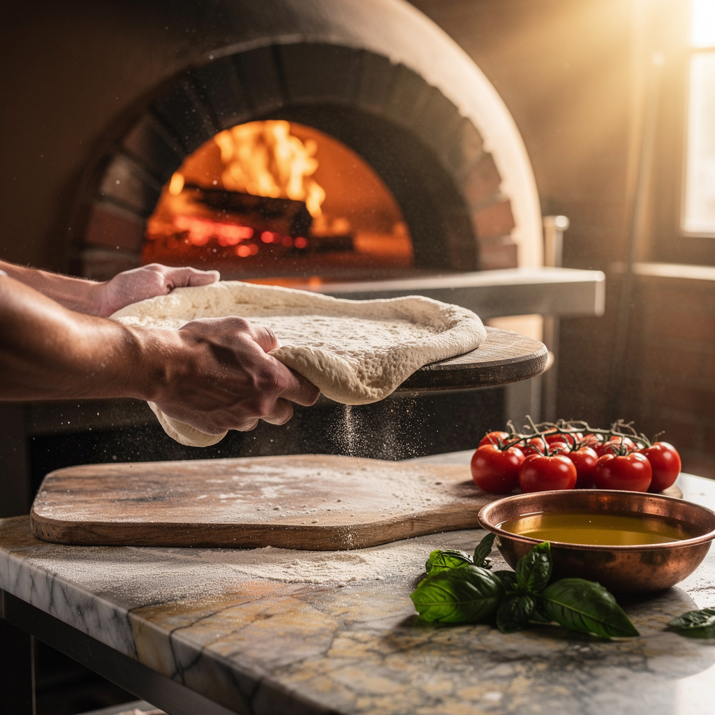 Authentic Italian Pizza Dough and Oven Techniques