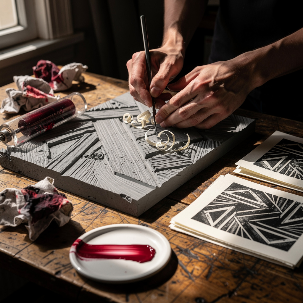 Linocut and Block Printing
