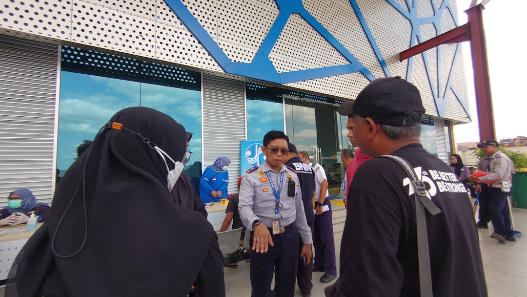 frustrated tourist getting helped