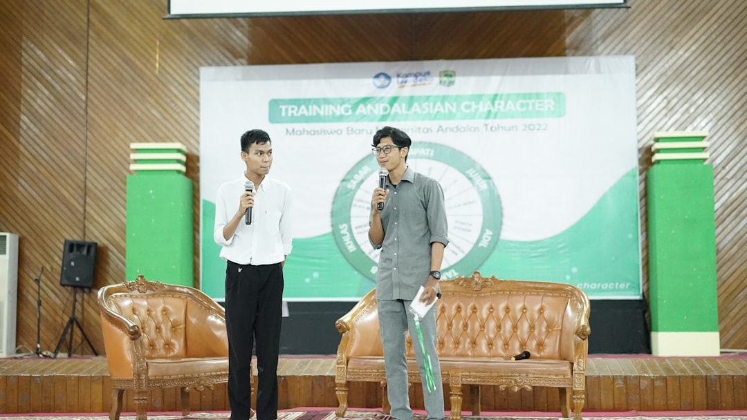 scientist presenting clean air initiative to community members