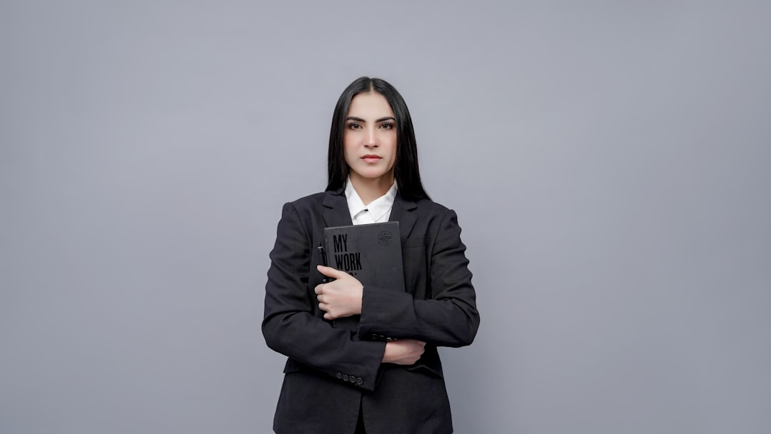 businesswoman presenting confidently