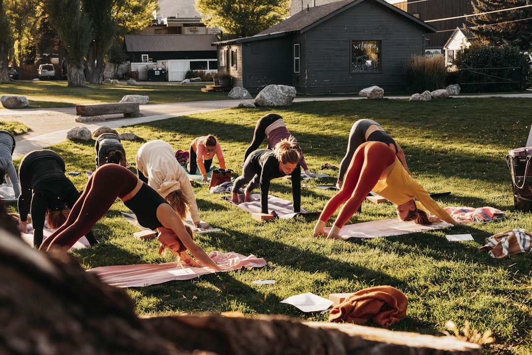 diverse group enjoying face yoga class
