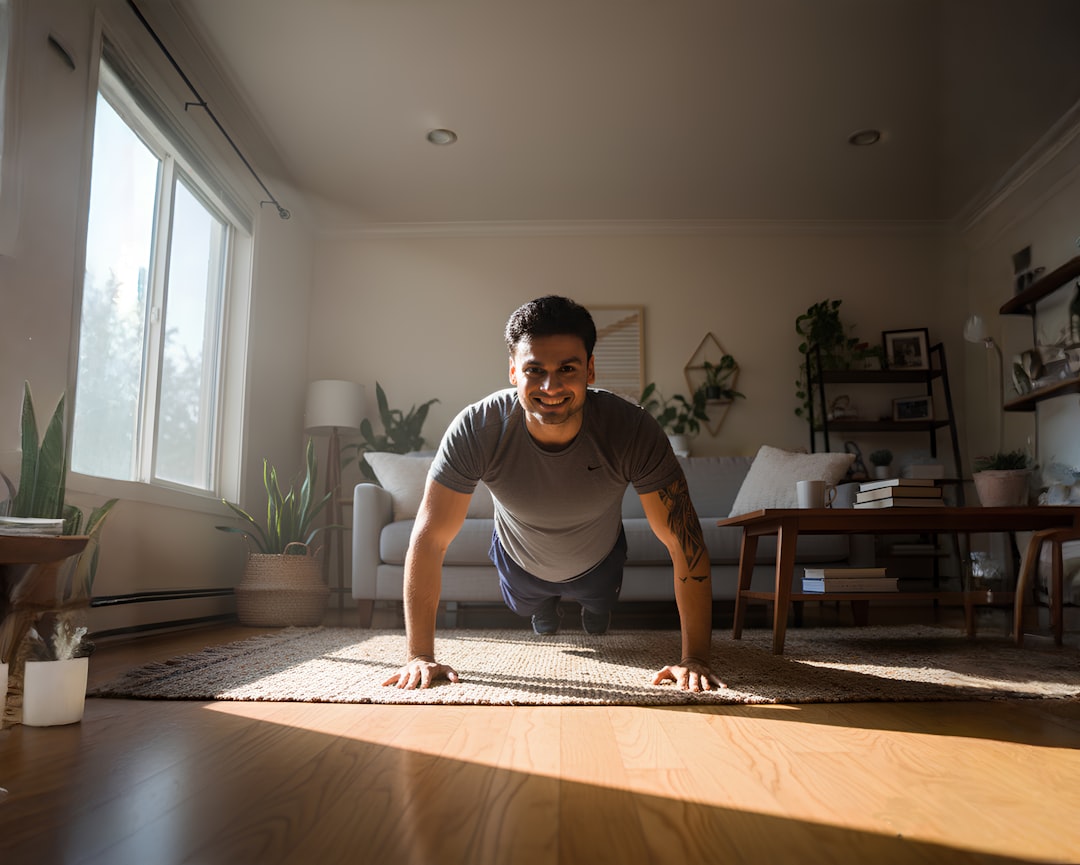 person practicing rhythm during home workout