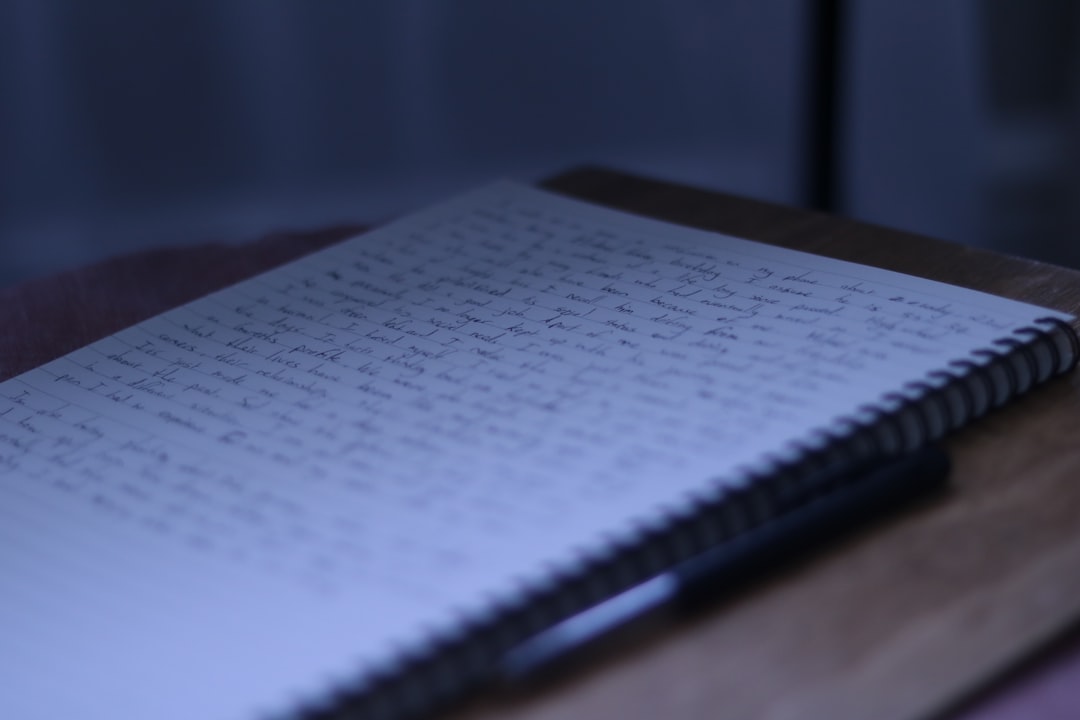 digital notebook with typed notes