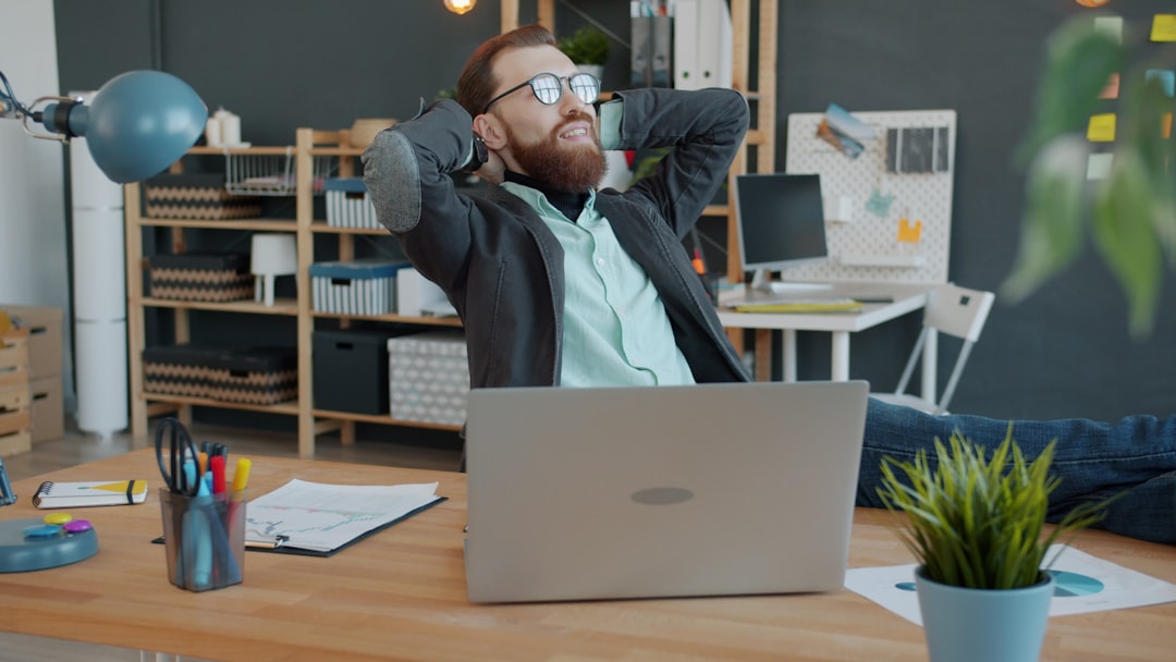 office worker doing yoga