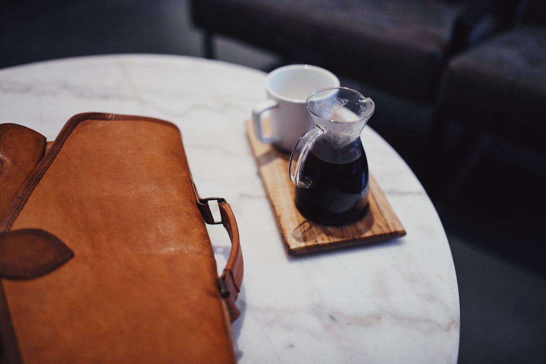 professional journaling and drinking coffee