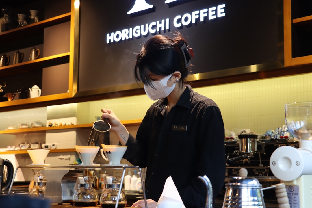 professional woman working early morning