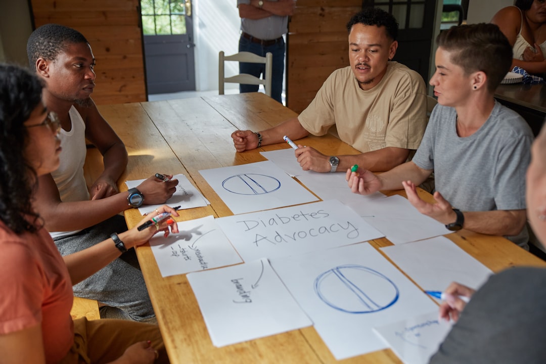 team working on sustainability project